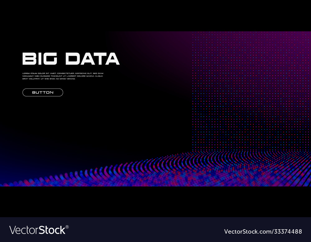 Big data stream with depth field effect dof vector image Big data stream with depth field effect dof