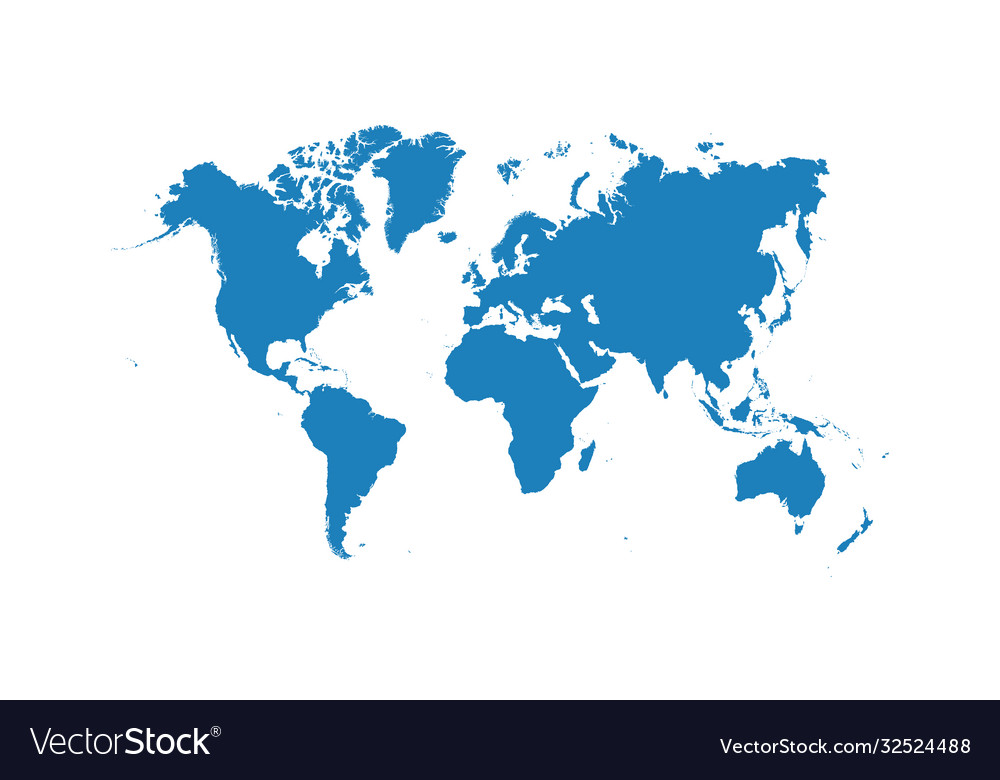 Blue world map