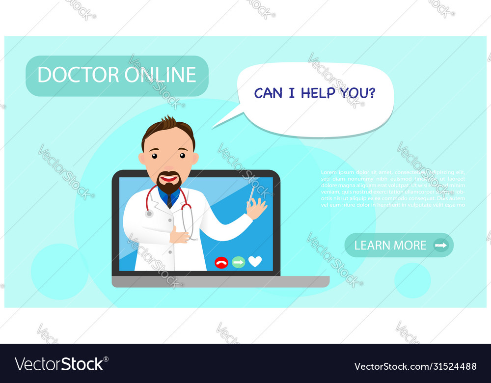 Doctor online on your laptop medicine