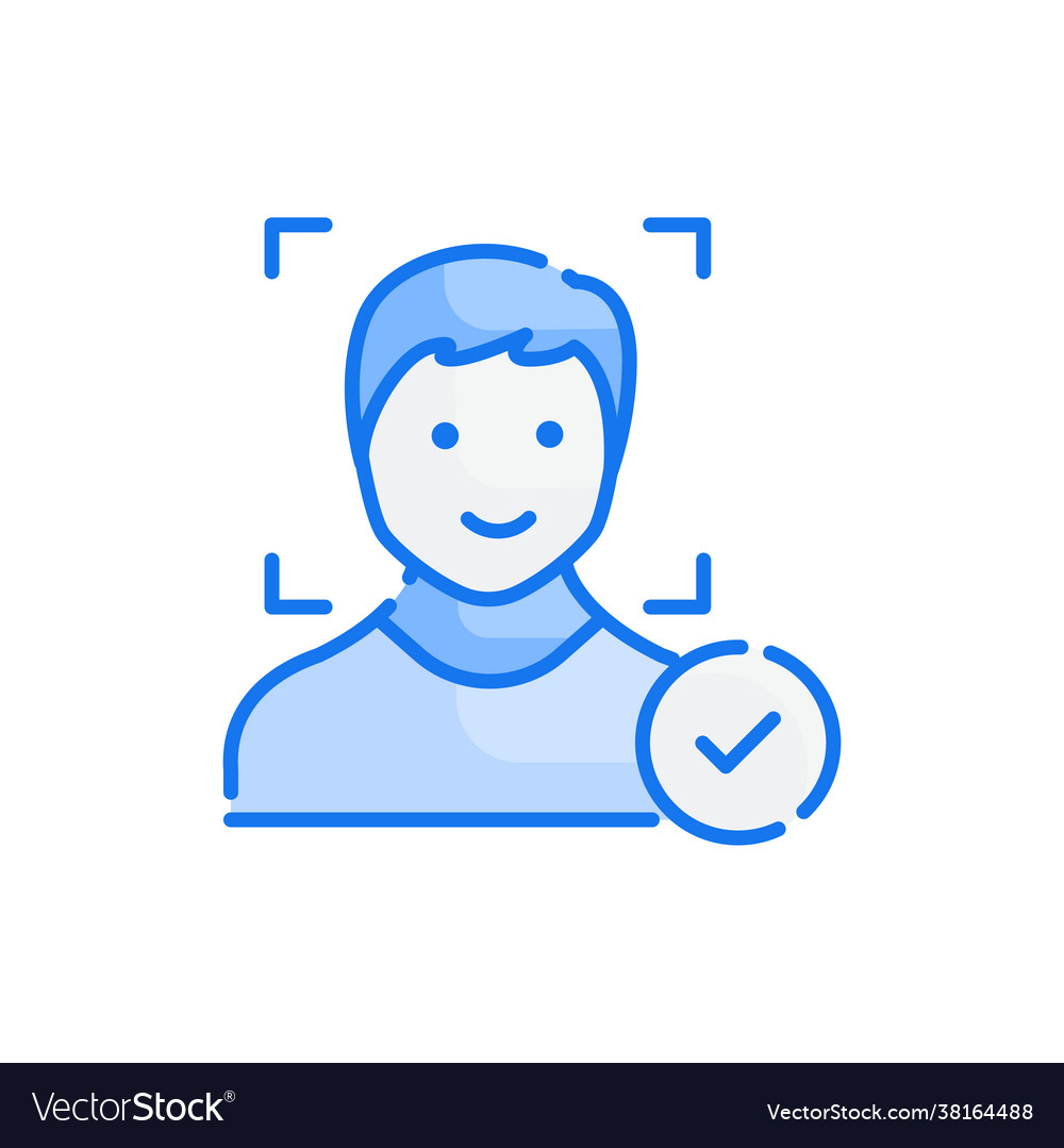 Face recognition style Royalty Free Vector Image