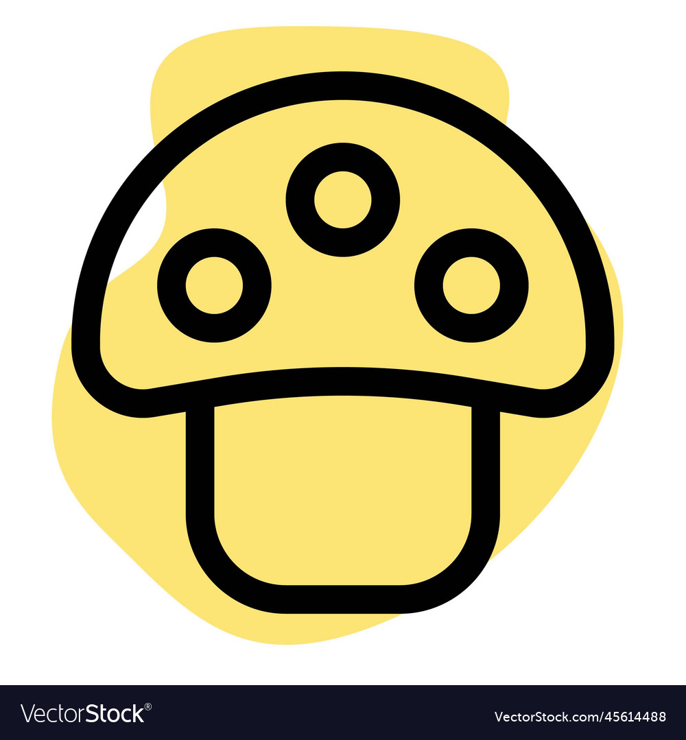 Fresh champignon mushroom rich in vitamins Vector Image