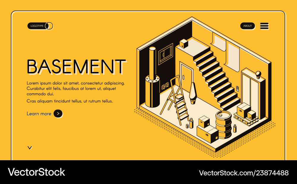 House Construction Company Landing Page Royalty Free Vector