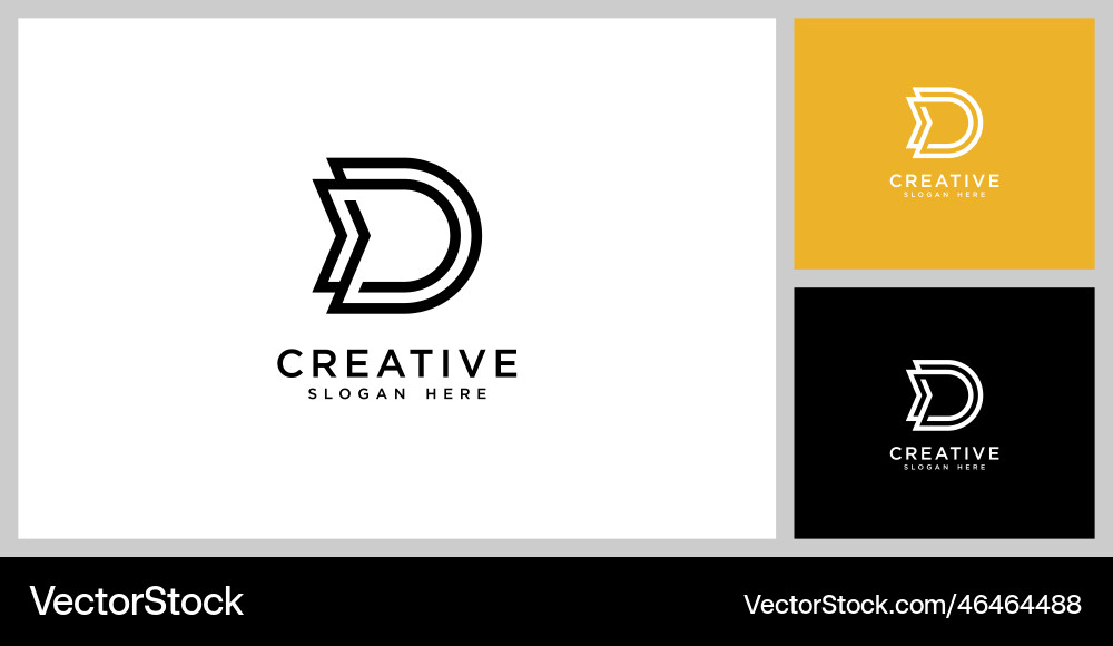 Initial letter d logo design Royalty Free Vector Image