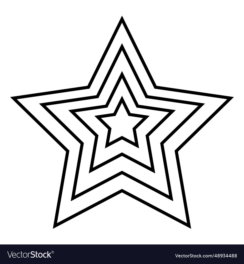 Multi star stroke icon logo