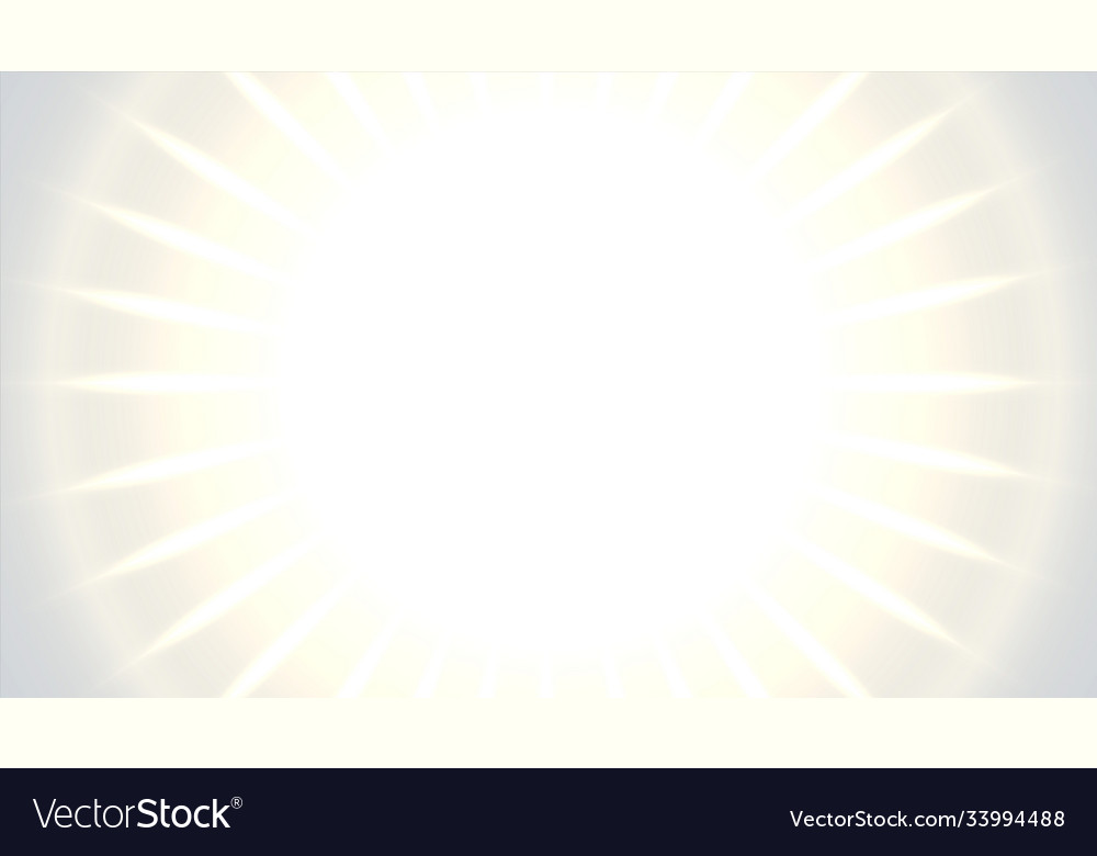 White empty background with glowing light rays