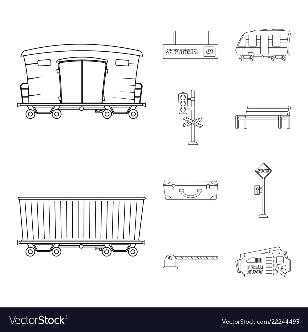 Design of train and station logo