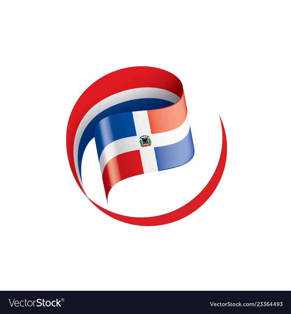 Dominicana flag on a white