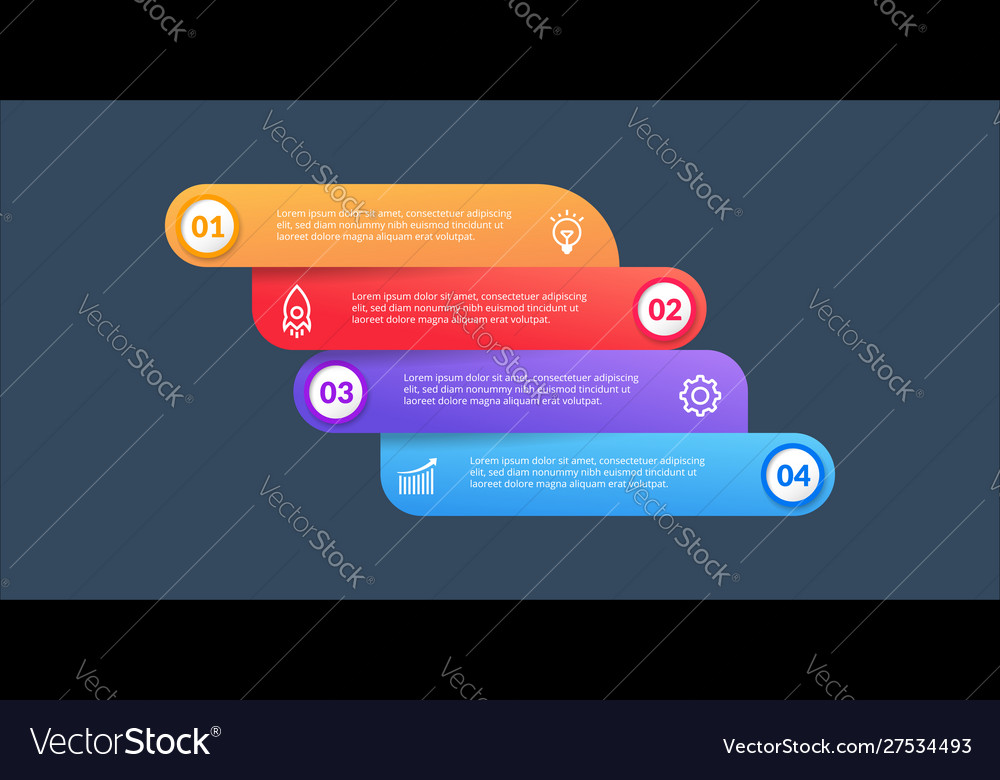Infographic design elements option number vector image Infographic design elements option number