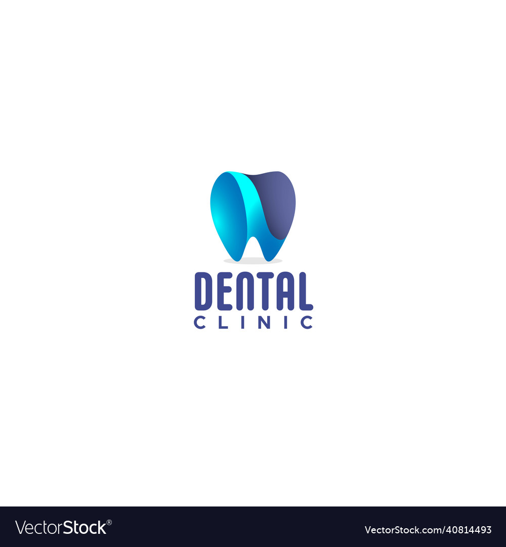 Modern colorful dental clinic health logo design Vector Image