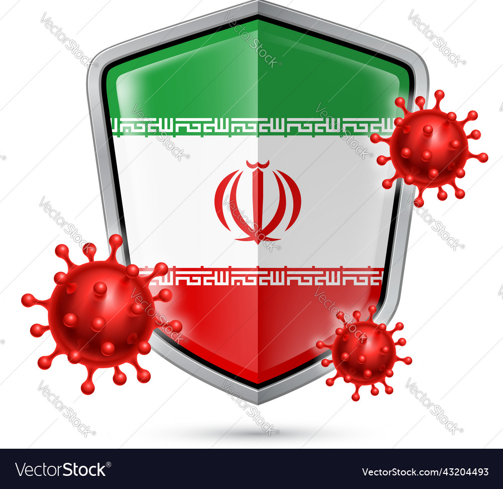 Shield icon of iran Royalty Free Vector Image - VectorStock