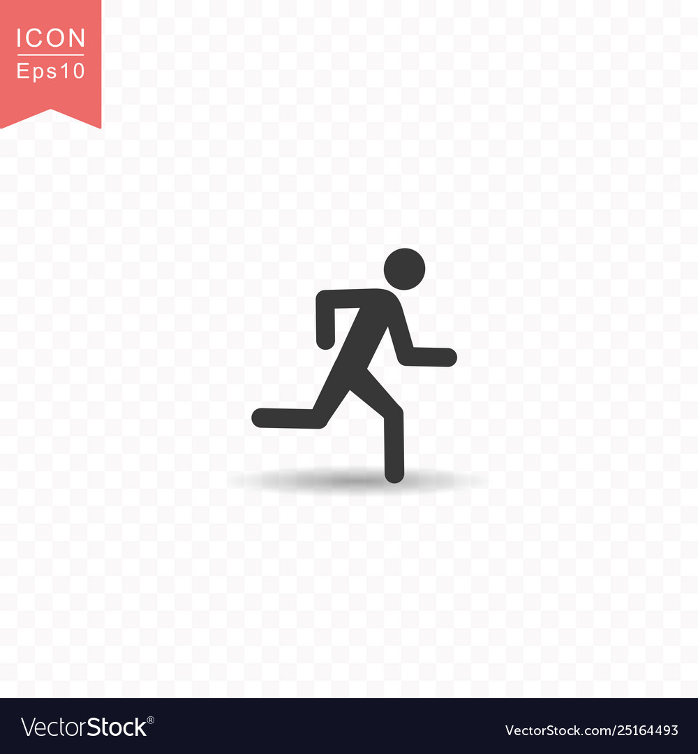 Running stick man Royalty Free Vector Image - VectorStock