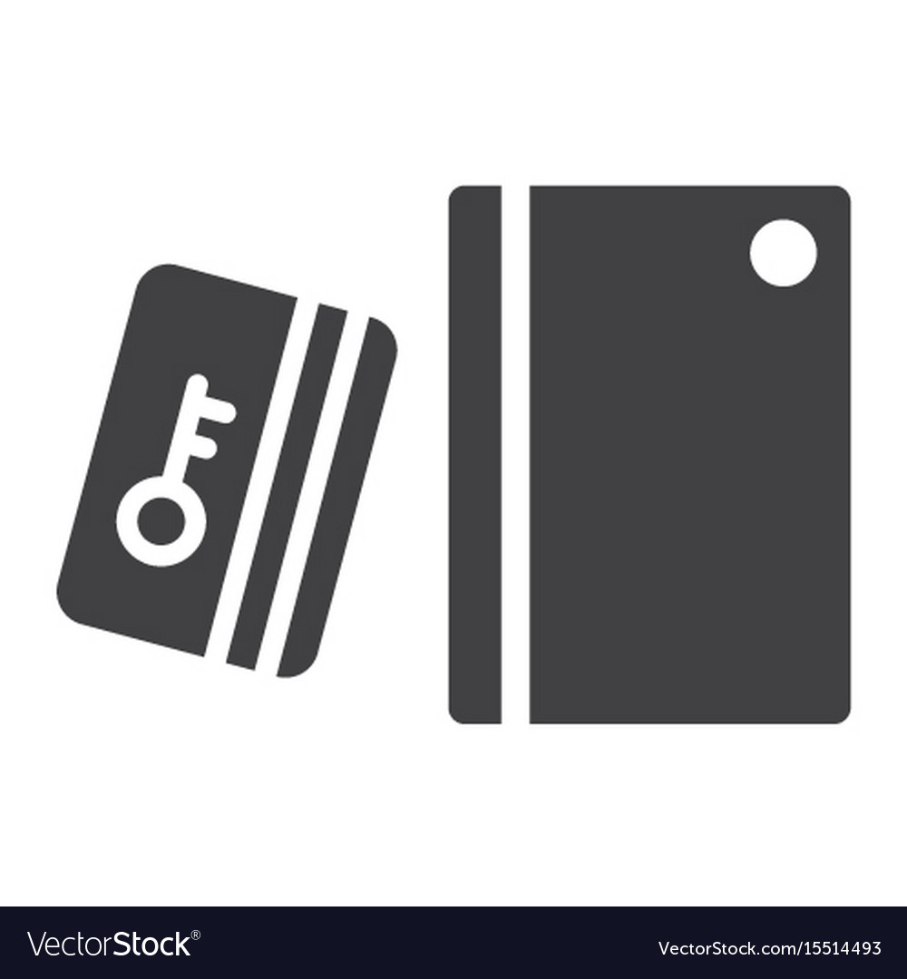 Swipe card reader with keypad solid icon