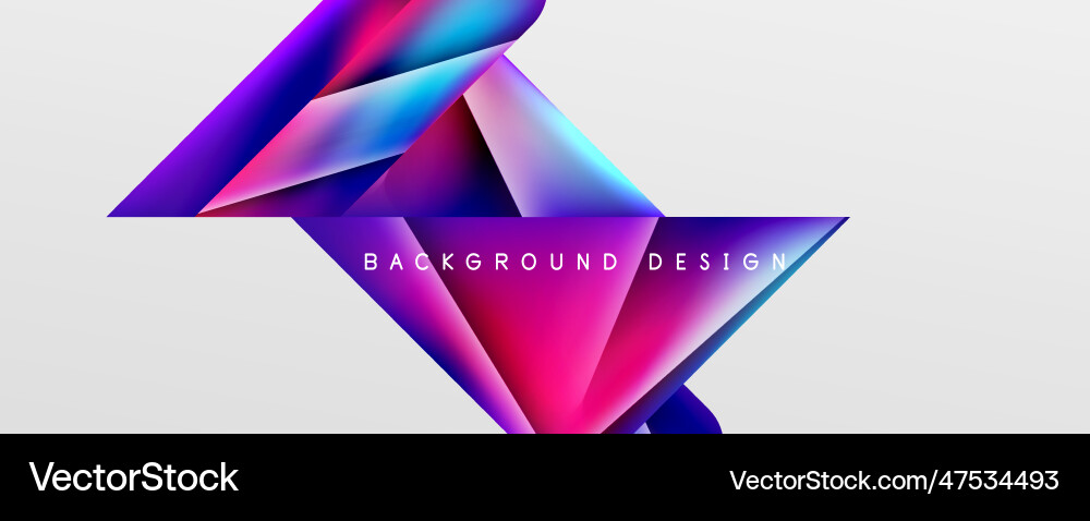 Triangle fluid color gradient abstract background Vector Image