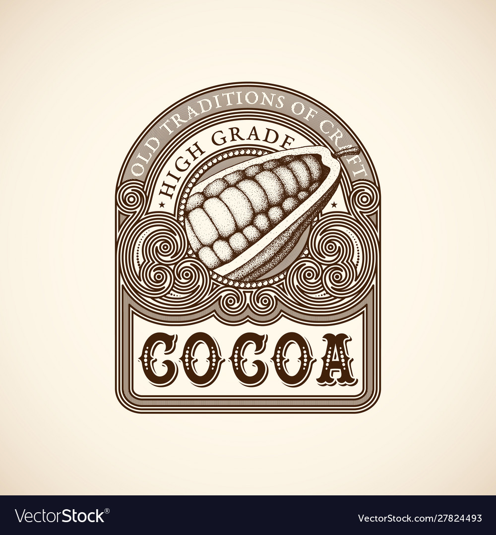 Vintage cocoa label