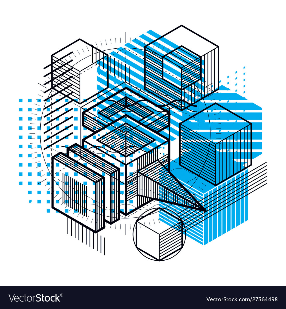 Abstract background with isometric lines vector image Abstract background with isometric lines