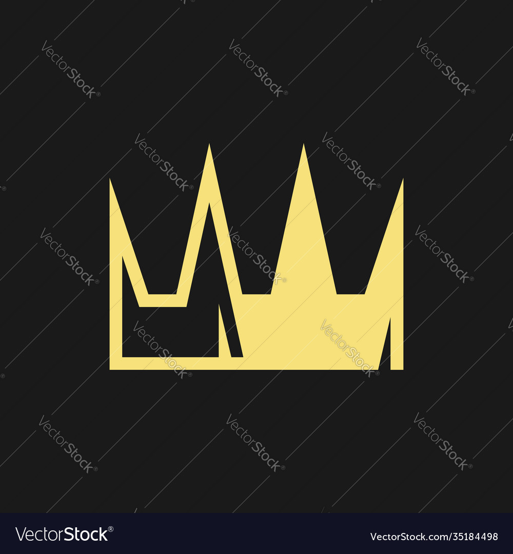 Krone Symbol auf schwarzem Hintergrund