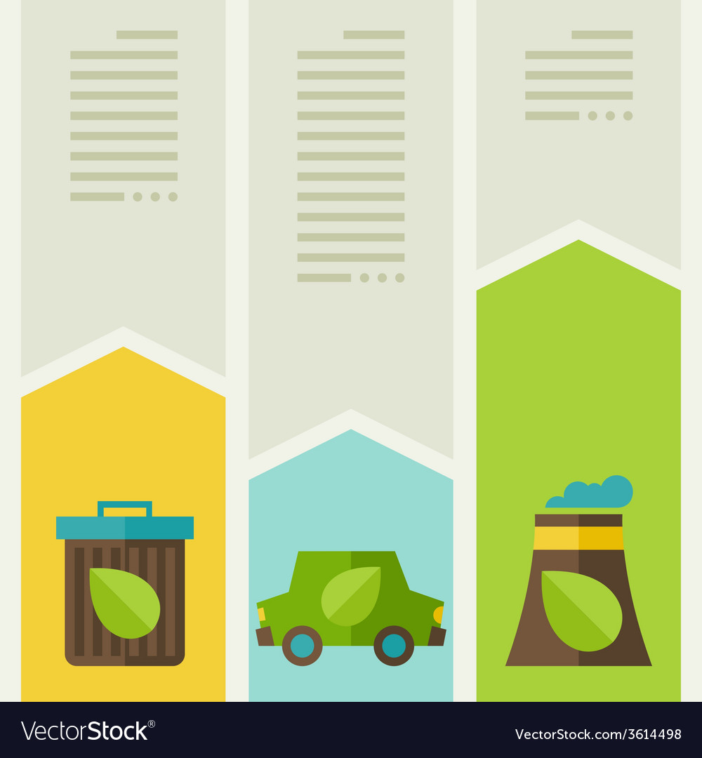 Ecology infographic with environment icons