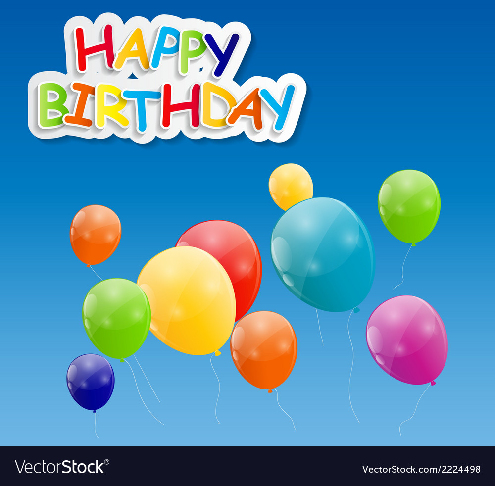 Happy birthday card Royalty Free Vector Image - VectorStock