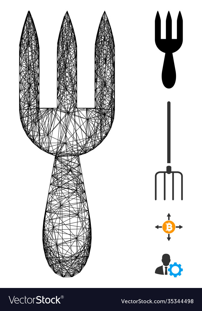 Linear fork mesh vector image Linear fork mesh