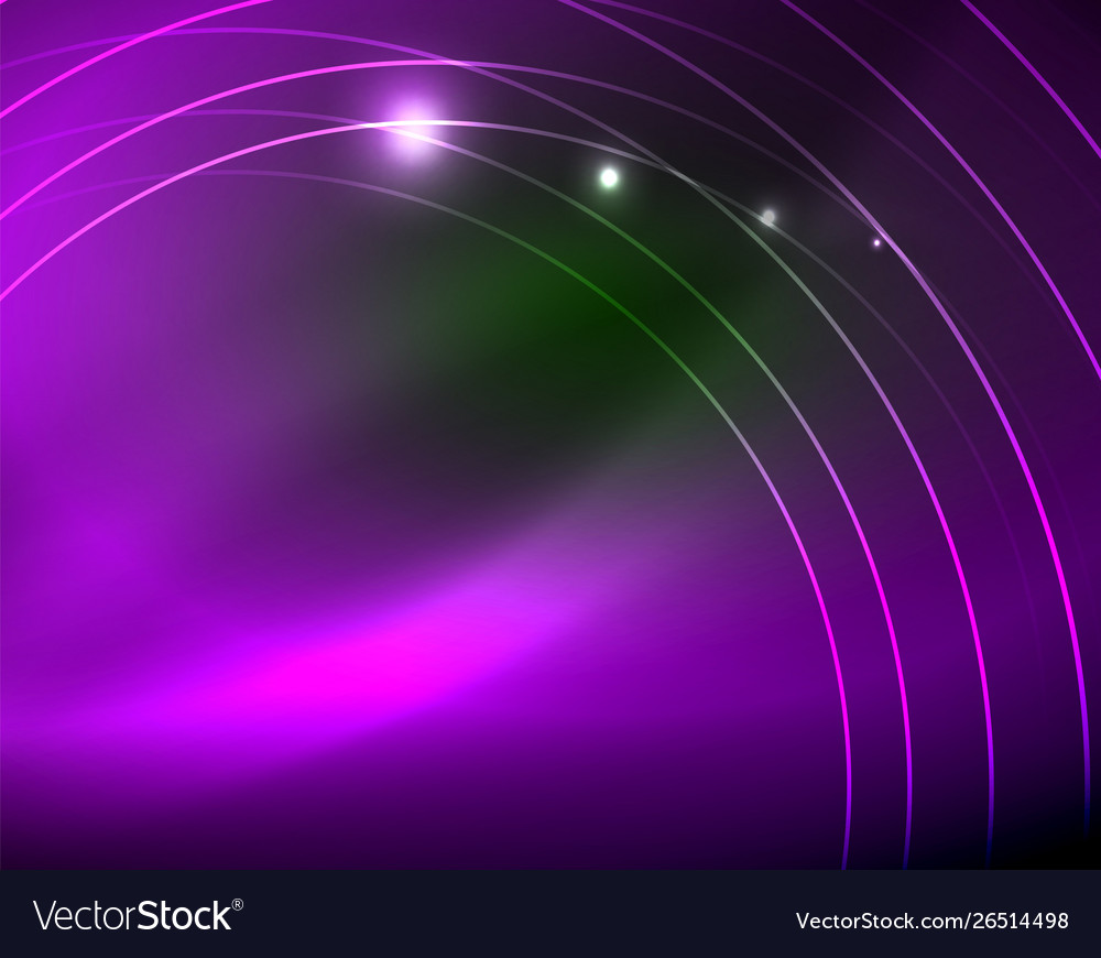 Neon circles abstract background Royalty Free Vector Image