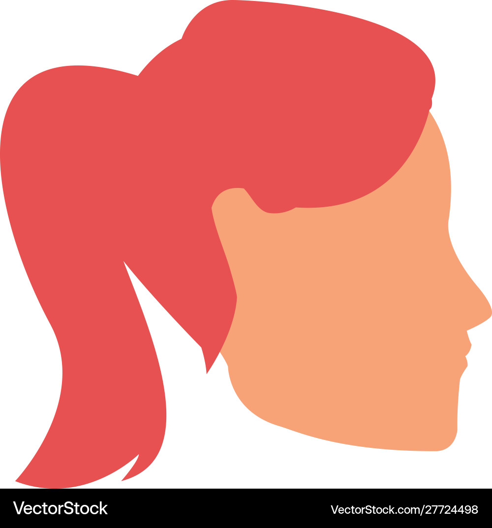 Profile avatar woman face icon flat design Vector Image