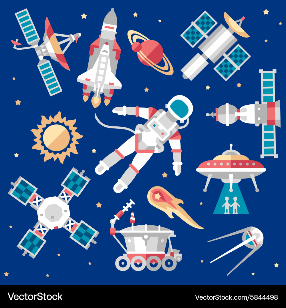 Set on space Royalty Free Vector Image - VectorStock