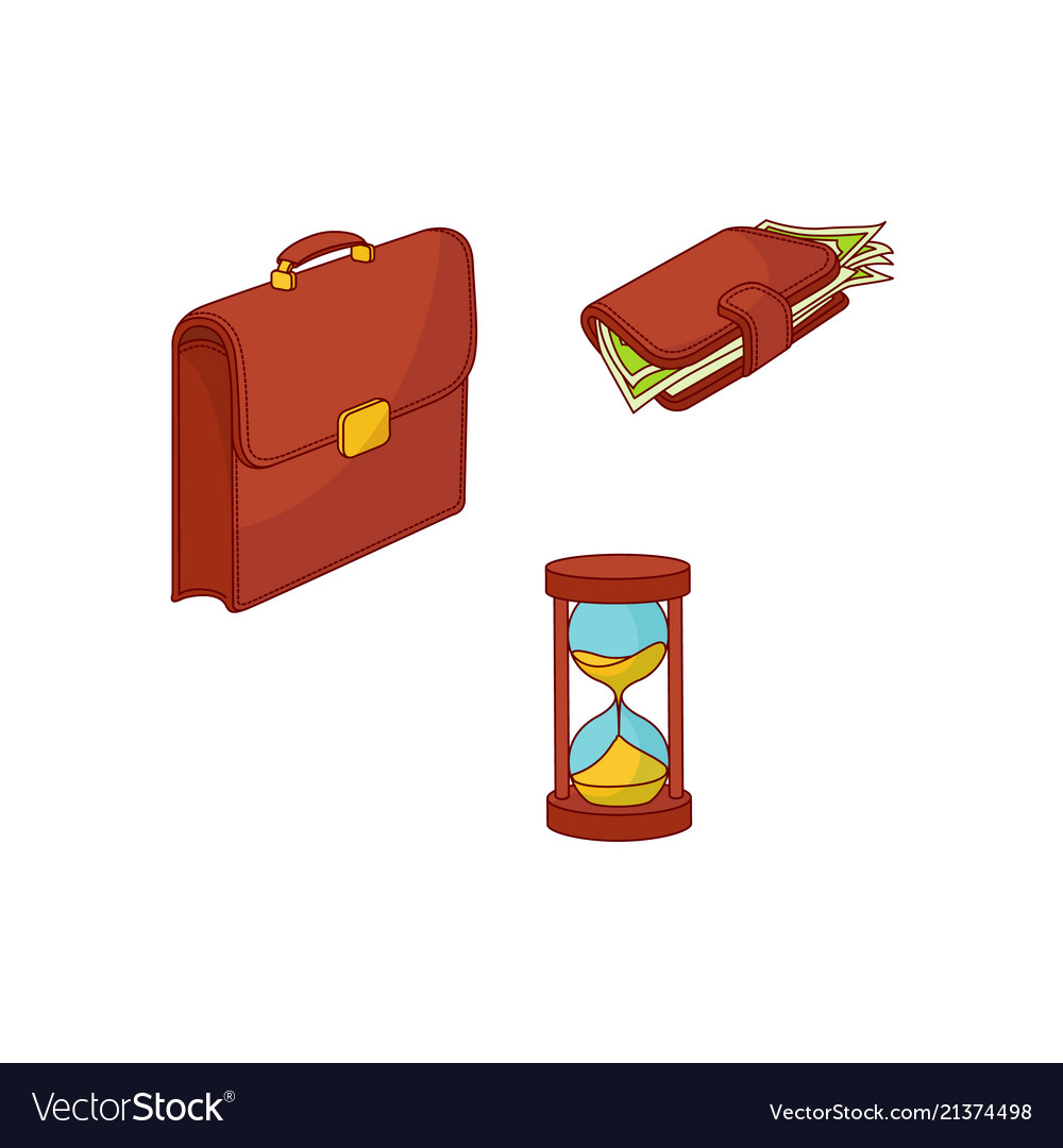 Sketch Business Finance Banking Money Set Vector Image
