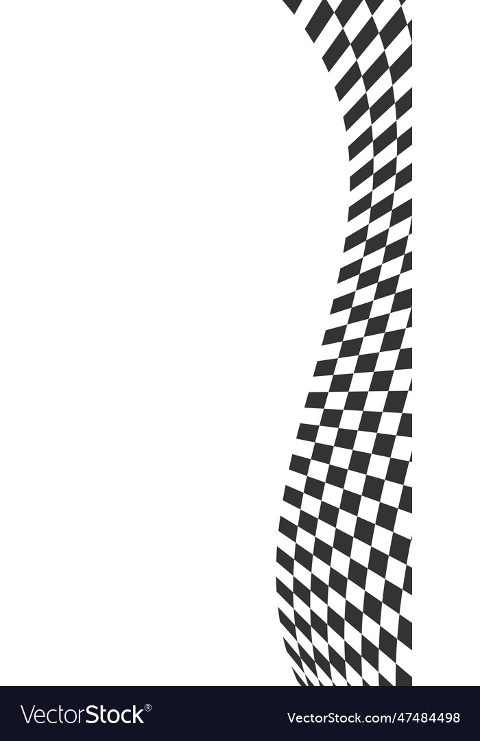 Vertical waving race flag or chessboard texture