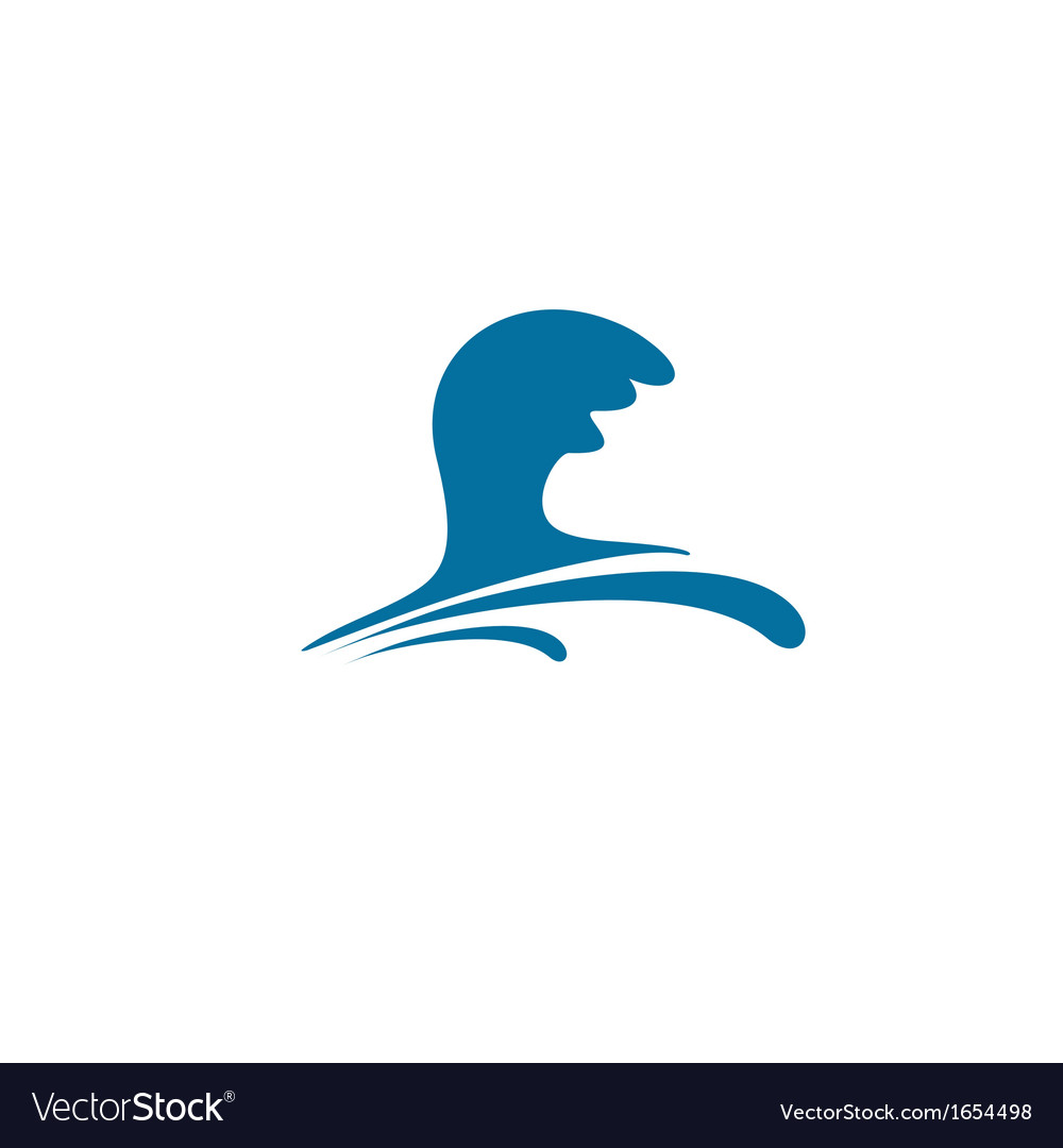 Water wave symbol Royalty Free Vector Image - VectorStock