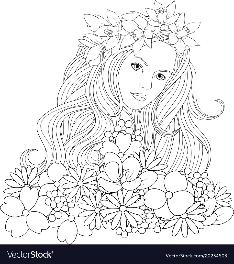 beautiful girl coloring pages