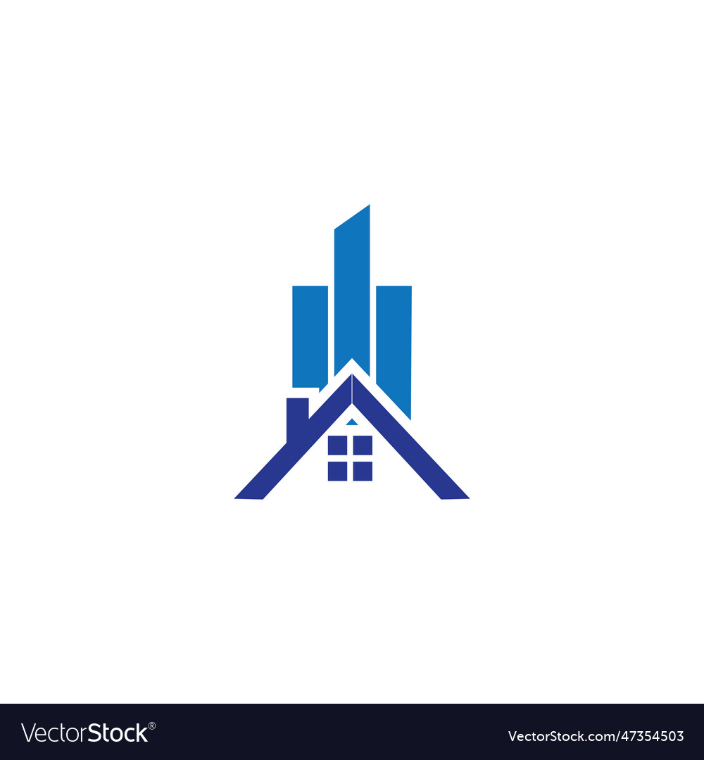 Creative modern abstract real estate logo design Vector Image