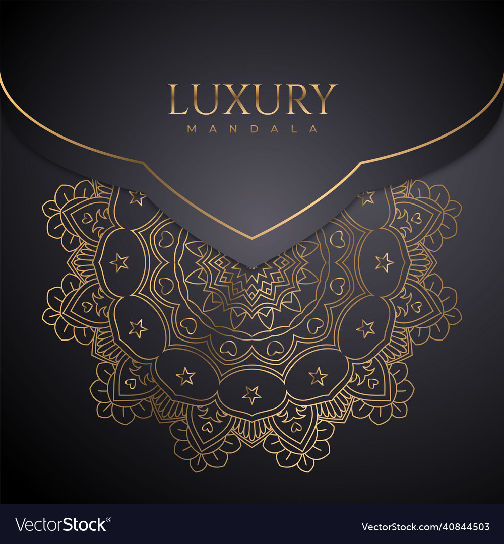 Decorative golden mandala pattern luxurious