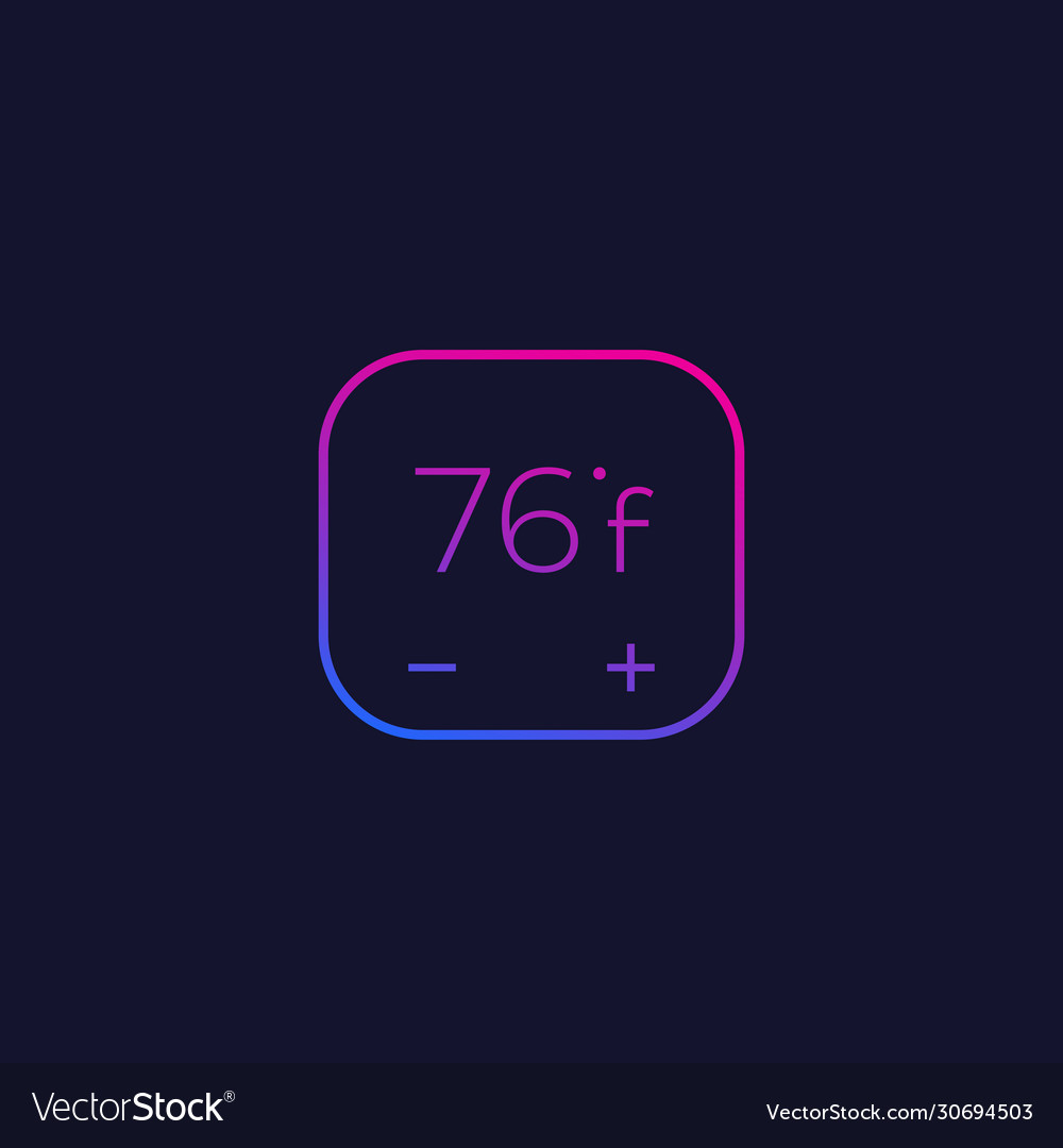 Digitales Thermostat-Icon minimales Design