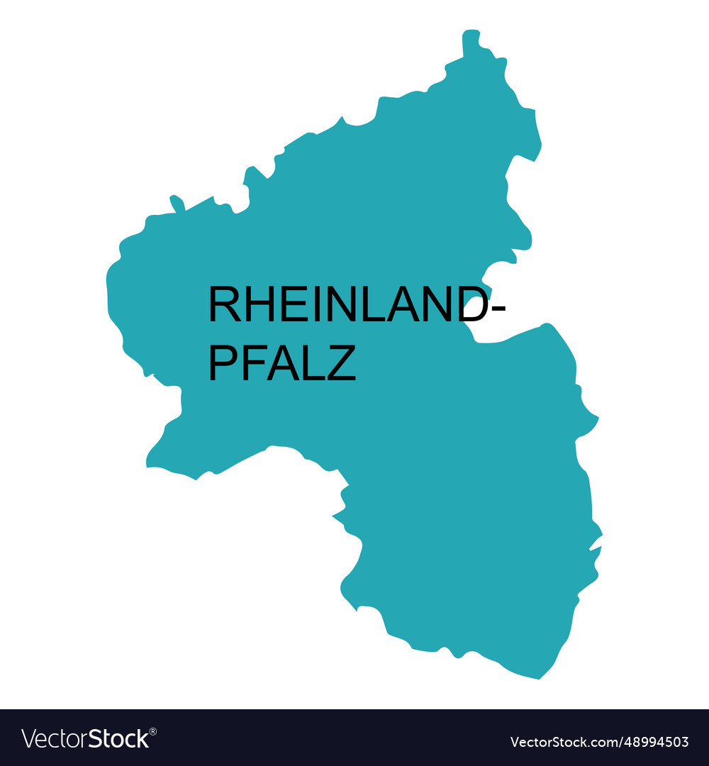 Rhineland Palatinate State Map Royalty Free Vector Image