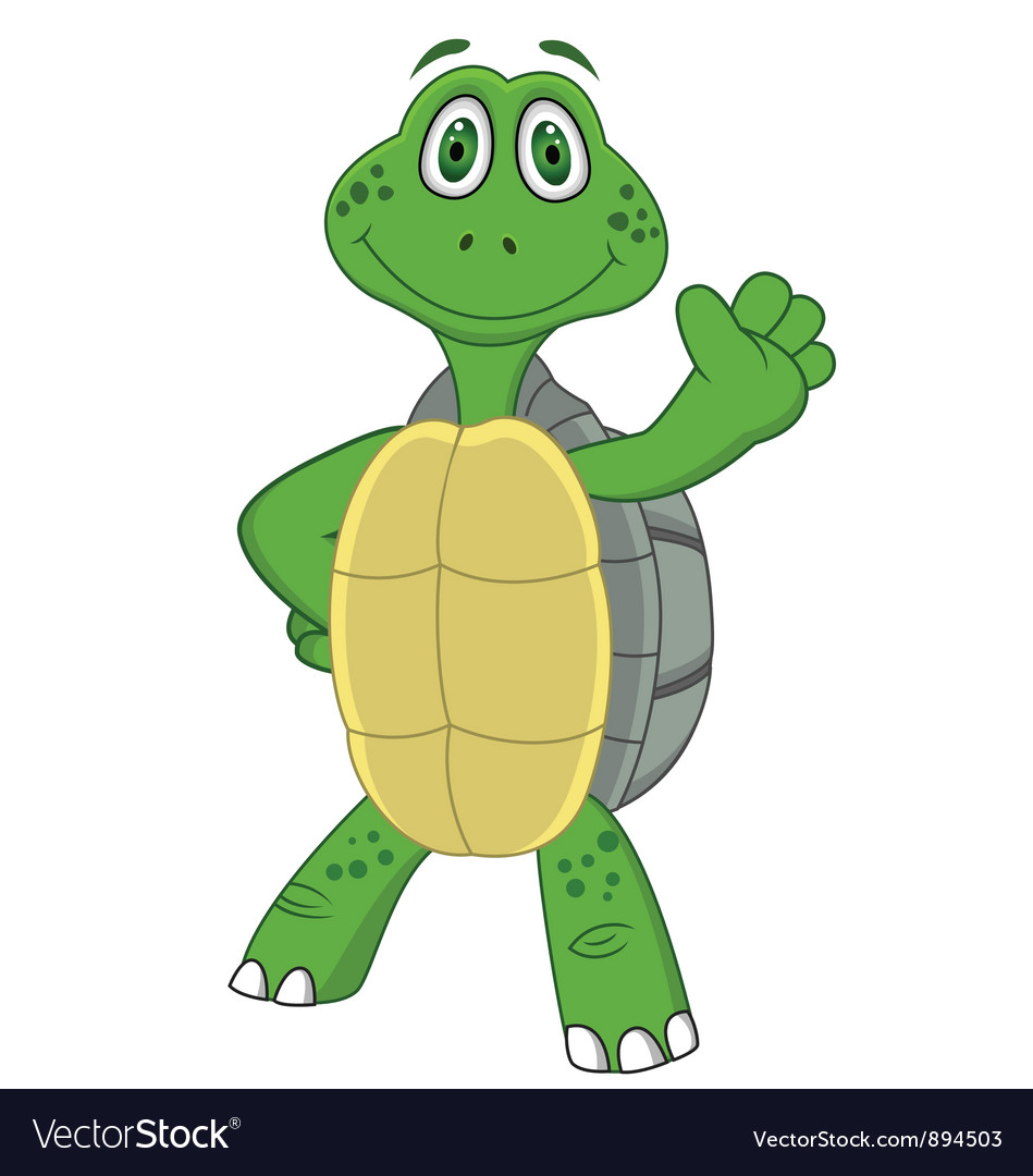 Turtle with thumb up Royalty Free Vector Image