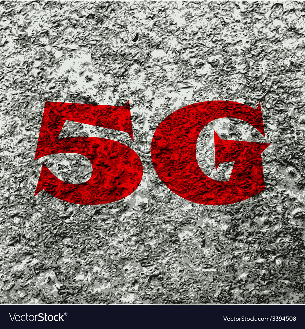 5g icon symbol flat modern web design with long