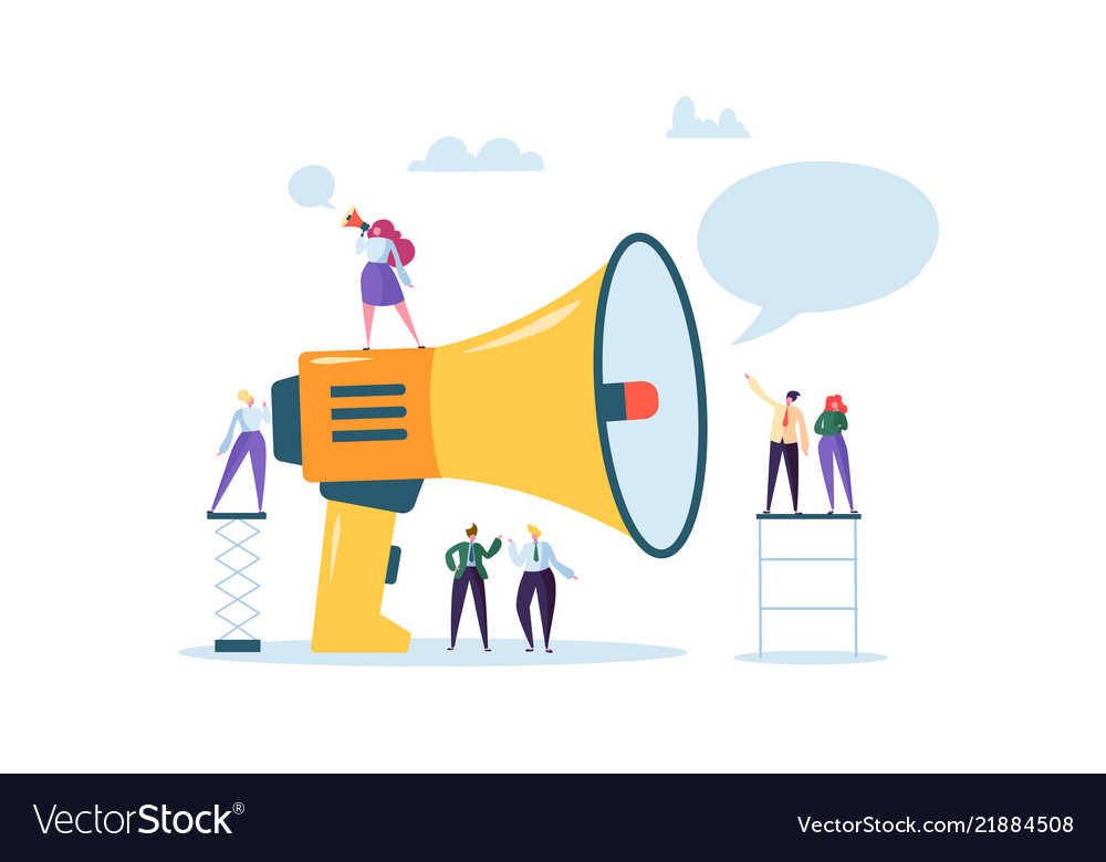 Business Advertising Promotion Loudspeaker Vector Image