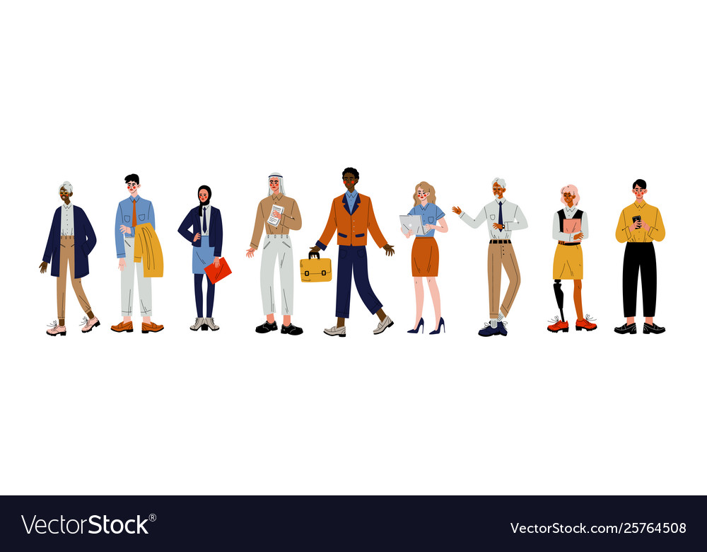 Business People Set Group Office Employees Vector Image