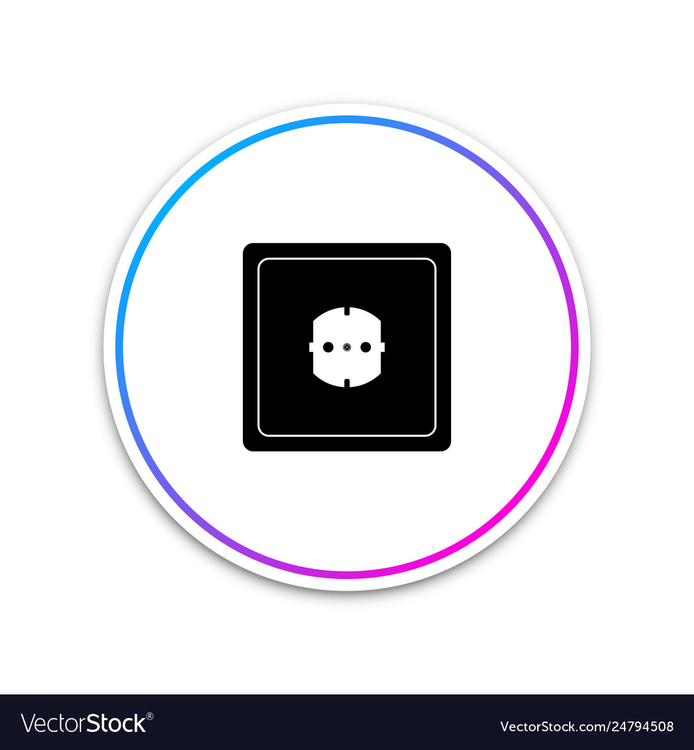 Electrical outlet icon isolated on white Vector Image