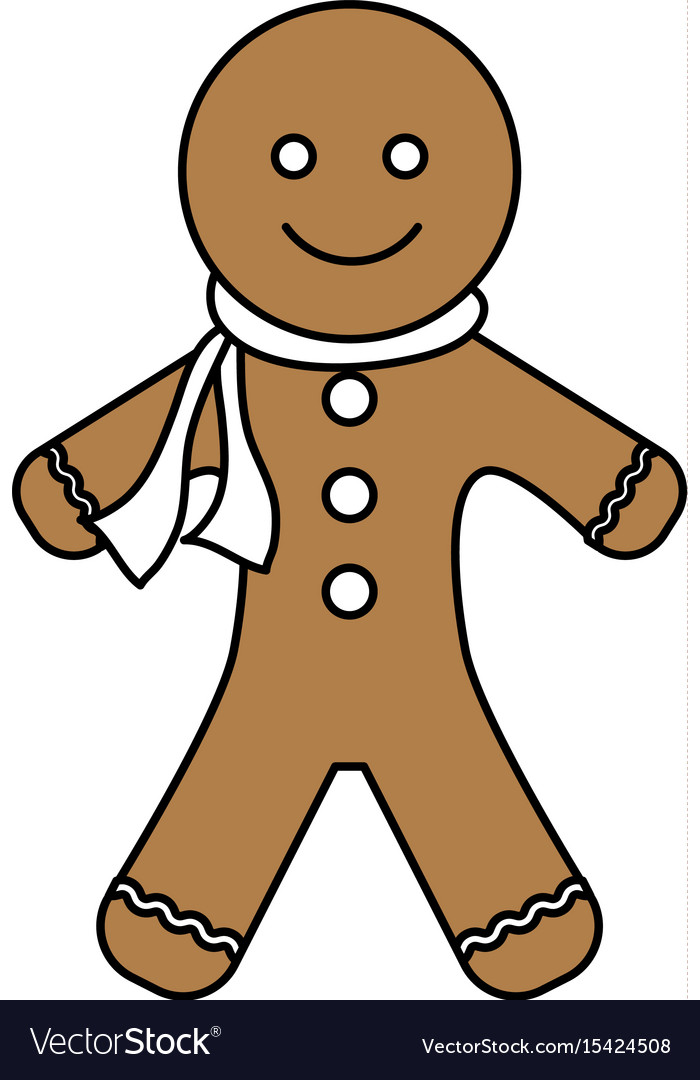 Gingerbread cookie design Royalty Free Vector Image