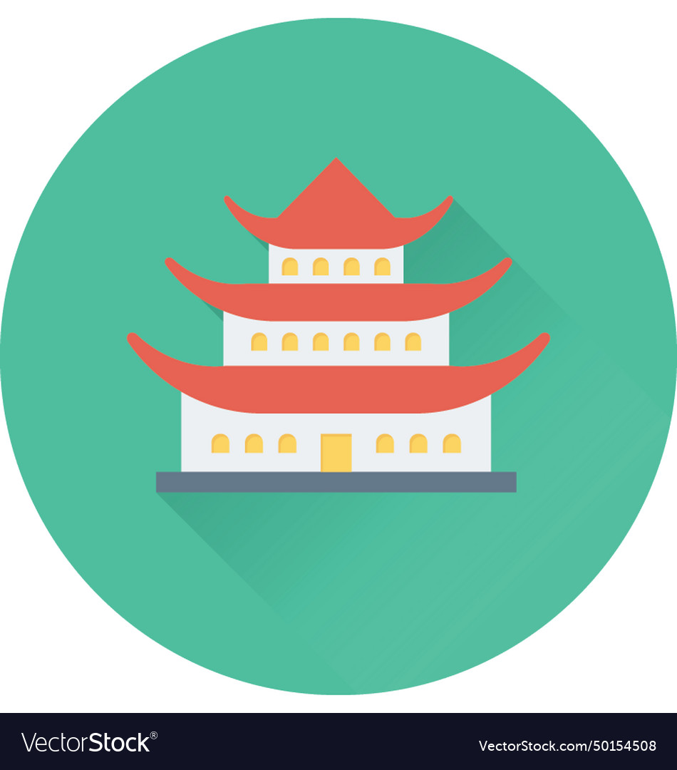 Osaka castle icon Royalty Free Vector Image - VectorStock