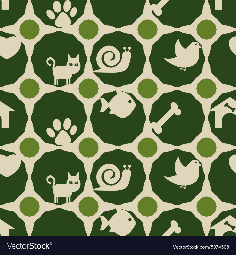 Seamless background with pets