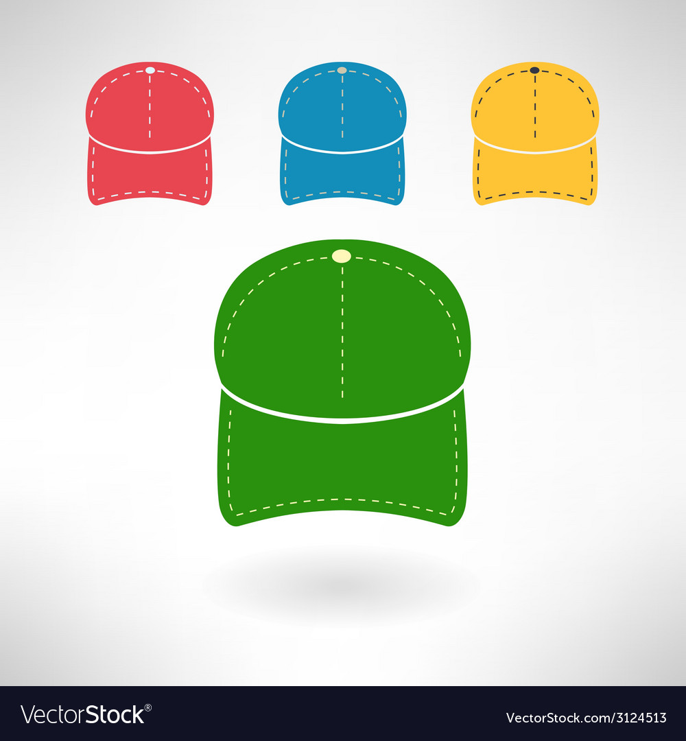 Baseball cap in modern flat design national