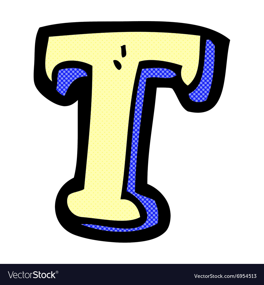 cartoon letter t