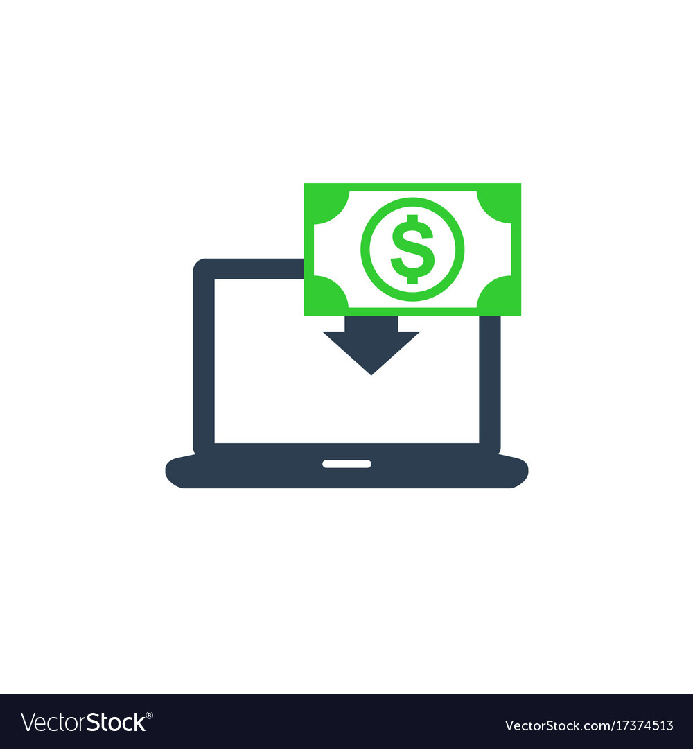 Internet banking icon on white Royalty Free Vector Image