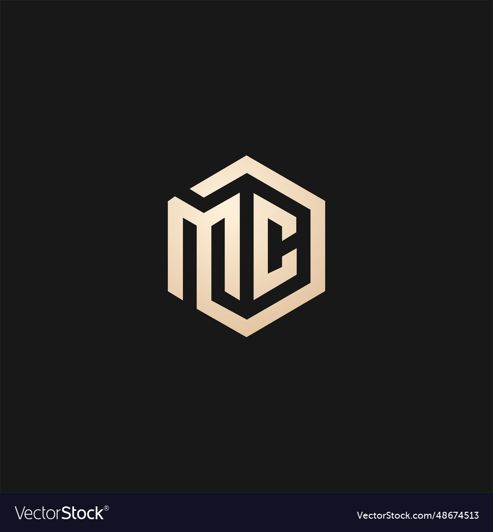 Mc logo design template Royalty Free Vector Image