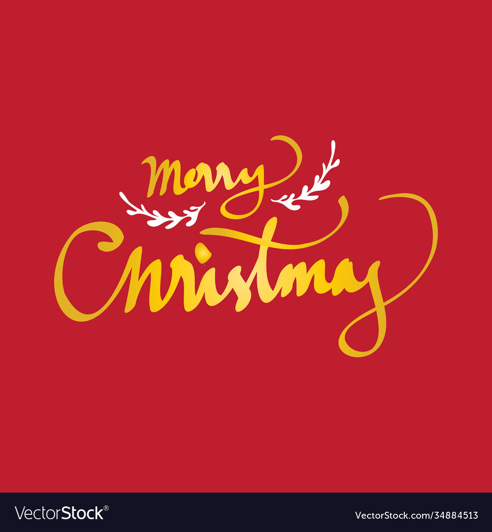 Merry Christmas Hand Lettering Design Usable Vector Image 0018