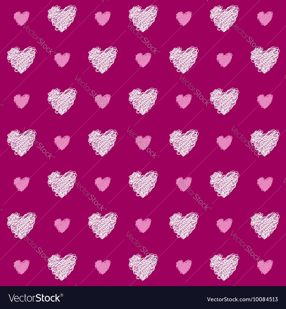 Pink heart seamless pattern