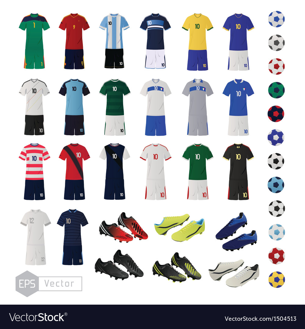 Soccer teams uniform Royalty Free Vector Image