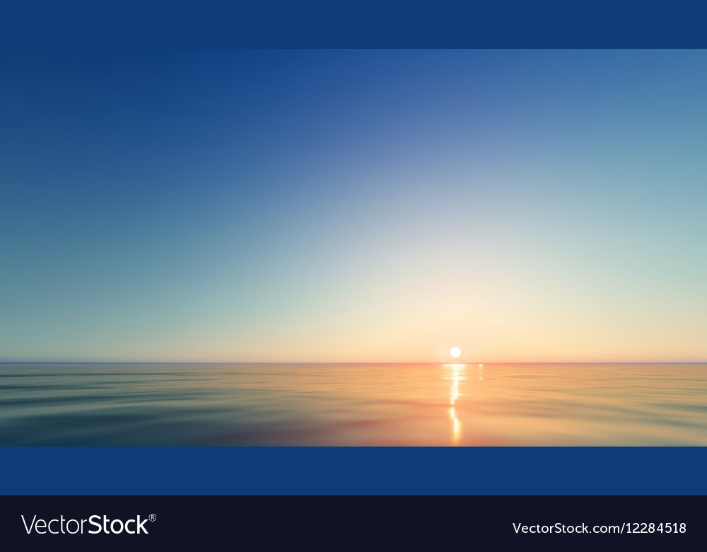 Beautiful sunset at the seaside Royalty Free Vector Image